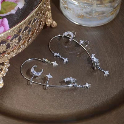 Star and Moon Earrings