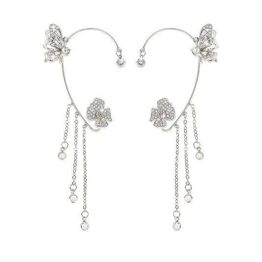 Pendientes de oreja en forma de mariposa elegante