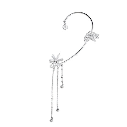 Rotating Floral Tassel Ear Cuffs